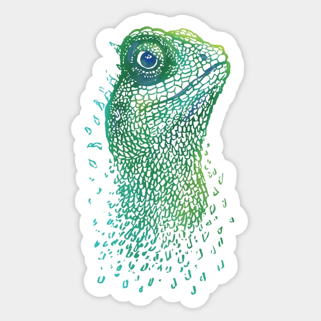 Lizard Sticker by Warbler Creative